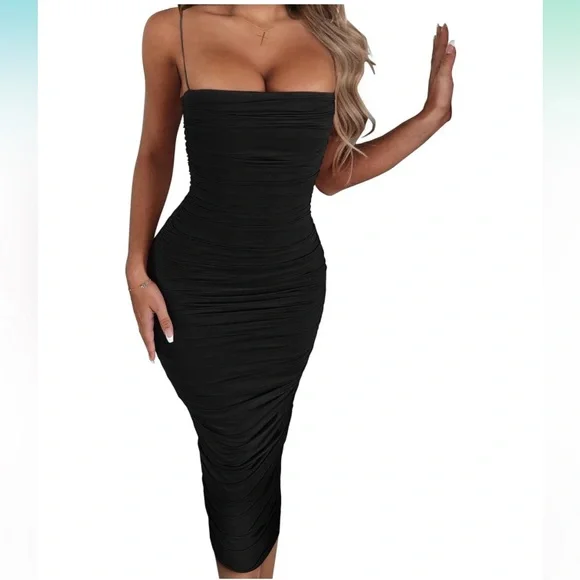 Black bodycon dress LBD - Picture 1 of 3
